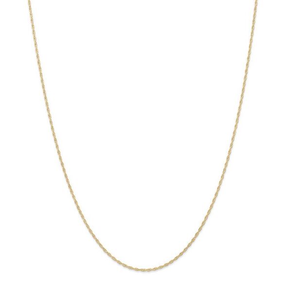 1.15mm, 14k Yellow Gold, Cable Rope Chain Necklace, 24 Inch - Picture 3 of 8